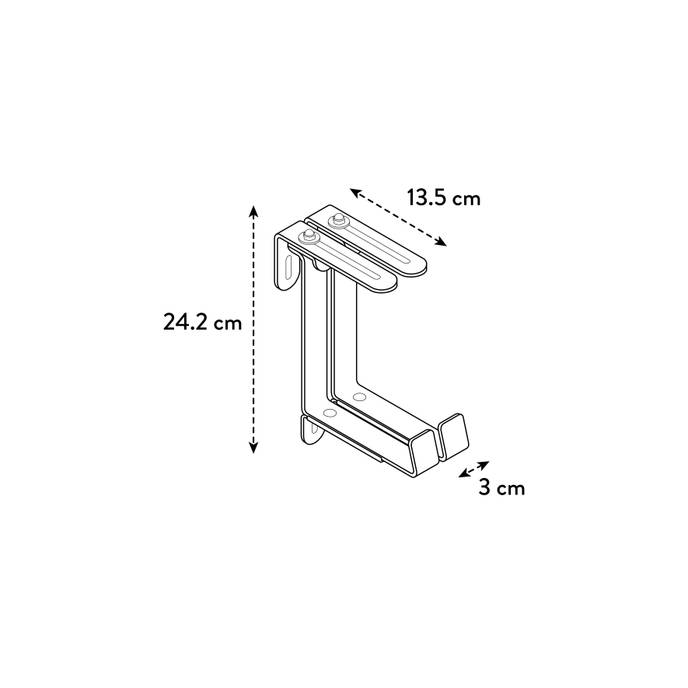 noa universal balcony hooks metal living black